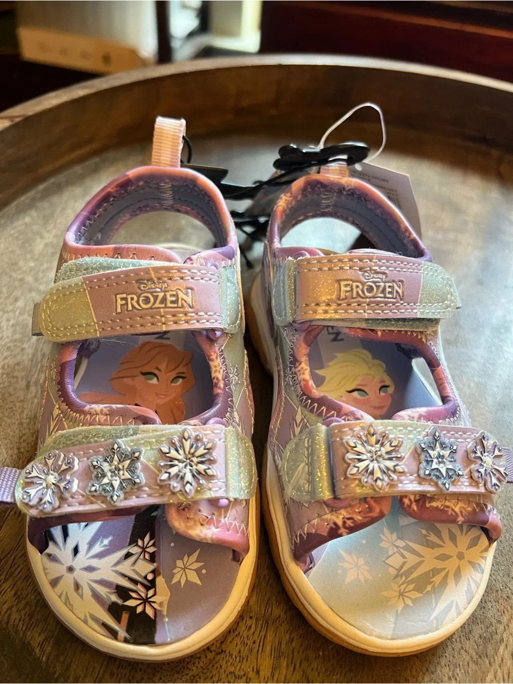 Disney Purple & Pink Frozen Anna and Elsa Kids Sandals